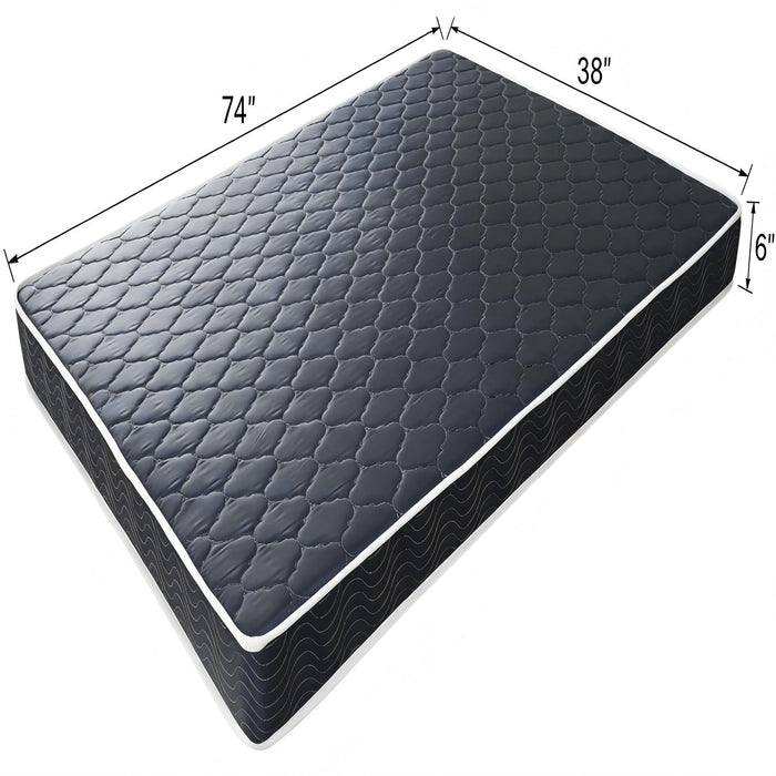 6" Waterproof Foam Mattress - Black / Blue - Twin Daily Nest