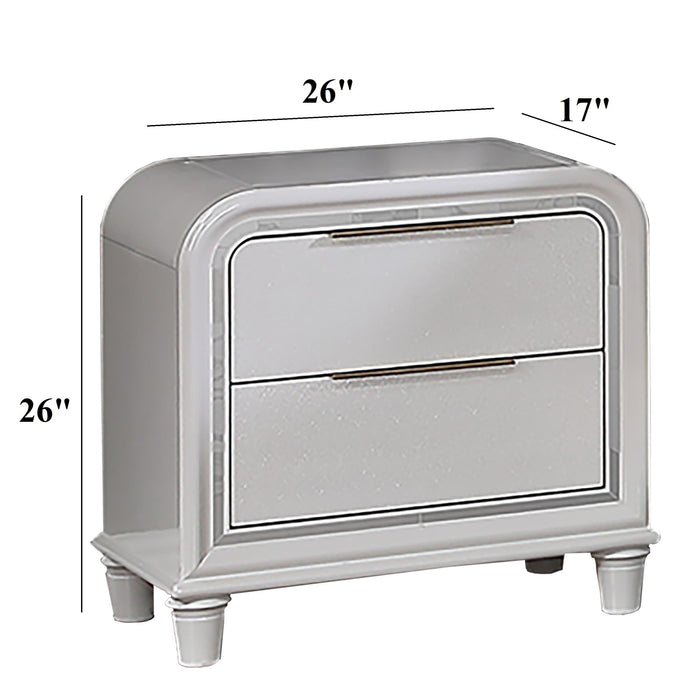 Nightstand With 2 Drawers Bedside Table - White Home Essentials