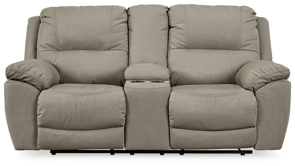 Next-Gen Gaucho - DBL REC PWR Loveseat w/Console - Putty Signature Design by Ashley®