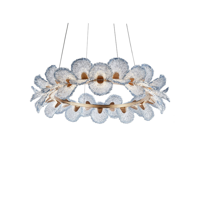 Michael Amini Lighting - Brisa 39" Round LED Chandelier - Ocean Blue / Bronze Michael Amini