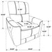 Dove Upholstered Power Recliner Chair With Smooth Power Recline And USB Charging - Gray Furniture Max