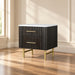 Clayten - Nightstand - Espresso / White Marble Home Essentials