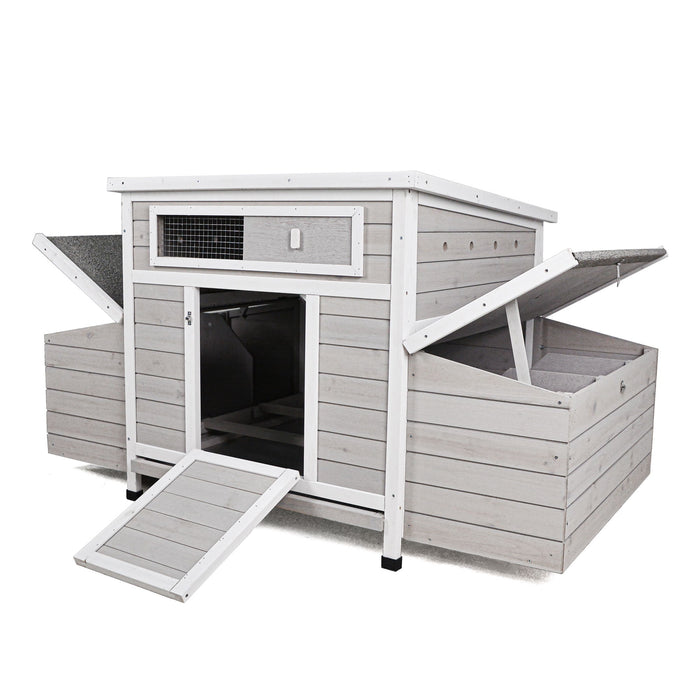 Large Chicken Coop Outdoor Hen House With Dual Nesting Boxes Daily Nest