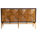 Capri - 4 Door Accent Cabinet - Brown / Gold Furniture Max