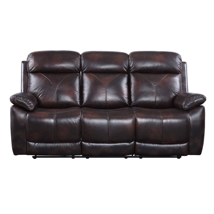 Perfiel - Sofa - 2 Tone Dark Brown Top Grain Leather