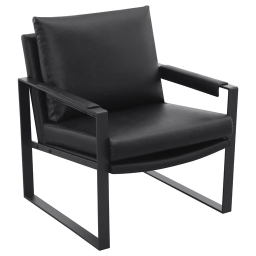 Goldbriar - Upholstered Track Arm Accent Chair - Black Furniture Max