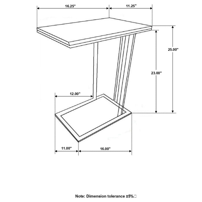Encina - C-Shaped Sofa Side Table Furniture Max
