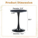Round Dining Table With Faux Marble Top And Metal Pedestal +, 23.6" Diameter For Kitchen, Living Room, Small Spaces Home Essentials