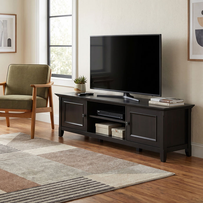 Amherst - Low TV Media Stand - Hickory Brown Simpli-Home