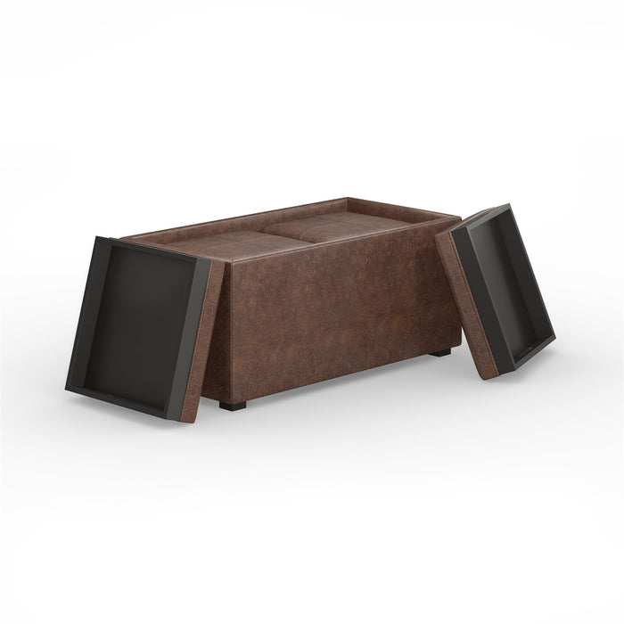 Avalon - 5 Piece Storage Ottoman, Contemporary Simpli-Home
