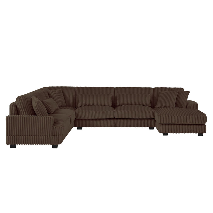 U - Sectional Sofa With Chaise Lounge, Oversized Living Room Couch Hearth and Haven