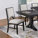 Upholstered Dining Chairs With Arched Cutout Backrest (Set of 2) - Black / White Home Essentials