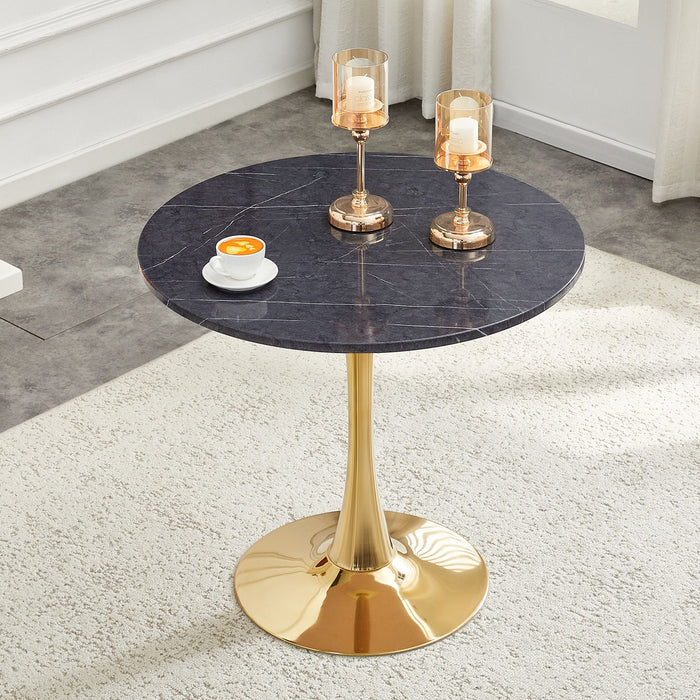 Round Dining Table & Thickened Top For Kitchen Home Essentials