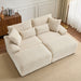 Double Chaise Lounge Set With Reversible Storage Ottomans, USB Port Home Essentials