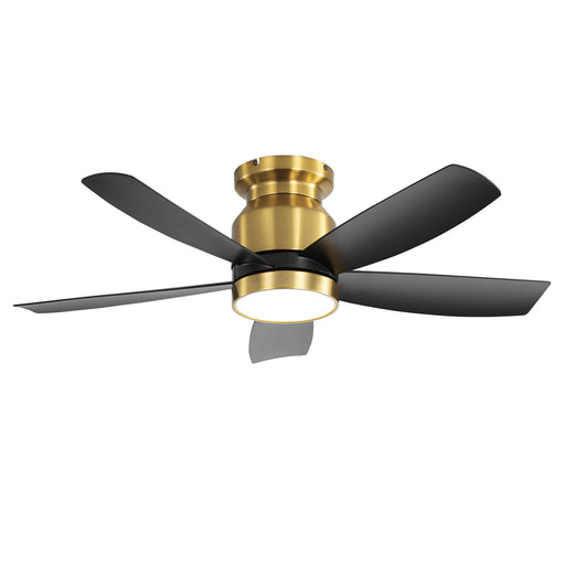 Flush Mount Ceiling Fan With LED Light 22W And Remote Control Blades / Body, DC Motor Daily Nest