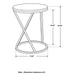 Balboa - Round Accent Side Table With Sculptural Base - White Furniture Max