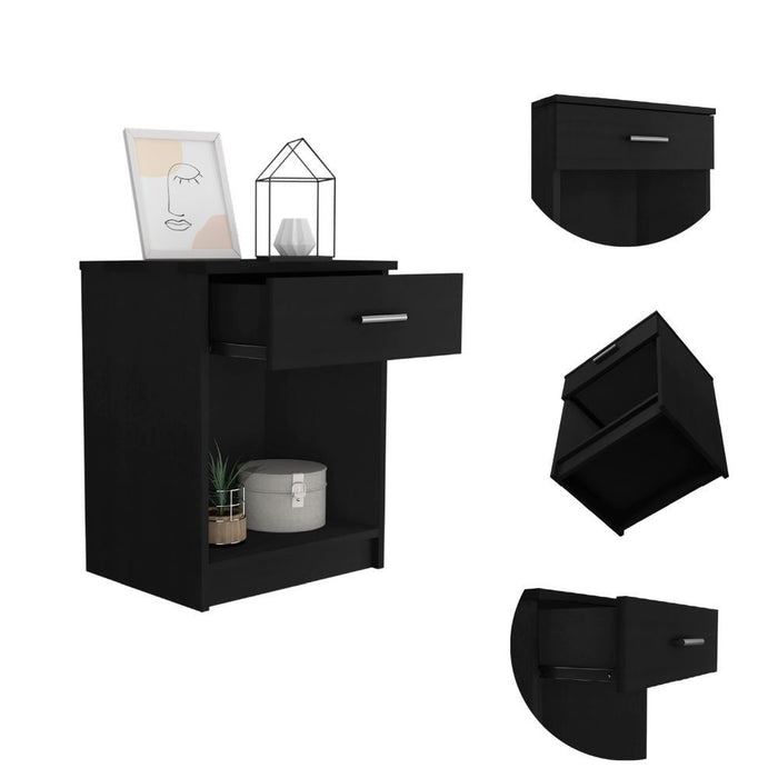 Modern And Eco Bed And Bath Nightstand - Black
