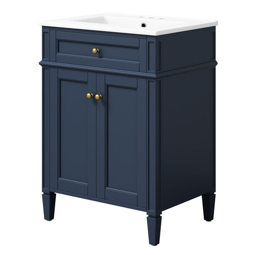Modern Bathroom Vanity With Tip-Out Drawer And Soft-Close Hinges Hearth and Haven