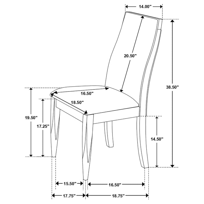 Paloma - Side Chair (Set of 2) - Walnut Furniture Max