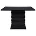 Giannis - Pedestal Counter Height Dining Table With Geometric Wave Base - Black Furniture Max