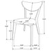 Mid-Century Modern Upholstered Dining Chair (Set of 2) Furniture Max