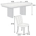 2 Tone Dining Table Set With Upholstered Side Chairs Home Essentials