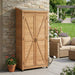 Outdoor Storage Shed With Vertical Tool Cabinet For Backyard Home Essentials