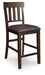 Haddigan - Upholstered Barstool (Set of 2) - Dark Brown Signature Design by Ashley®