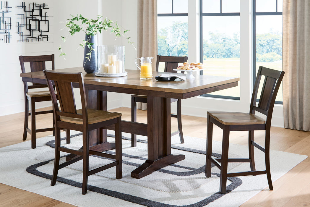 Rylandeen - Counter Height Extension Dining Table Set Signature Design by Ashley®