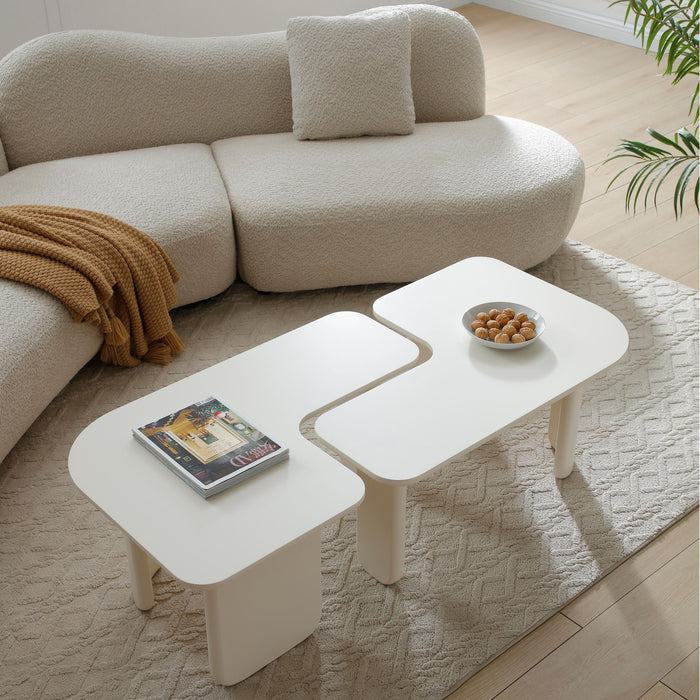 L-Shape Coffee Table For Living Room Home Essentials