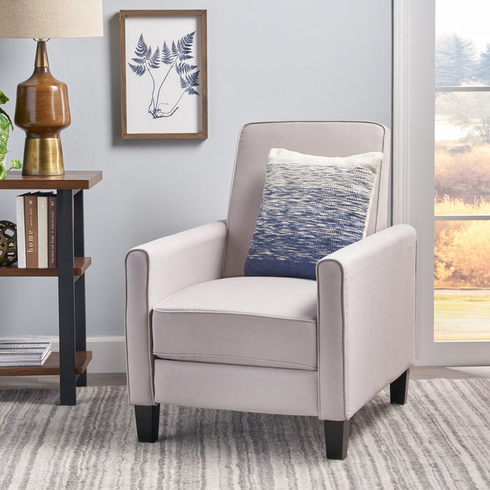 Upholstered Push Back Recliner Chair For Living Room Noble House