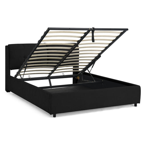 Storage Upholstered Hydraulic Platform Bed With Integrated Headboard Home Essentials