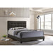Tufted Full Panel Bed With Button Tufted Headboard, Platform Design - Charcoal Furniture Max