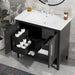 36" Bathroom Vanity With Sink, Frame Cabinet With Doors And Drawers - Black Hearth and Haven