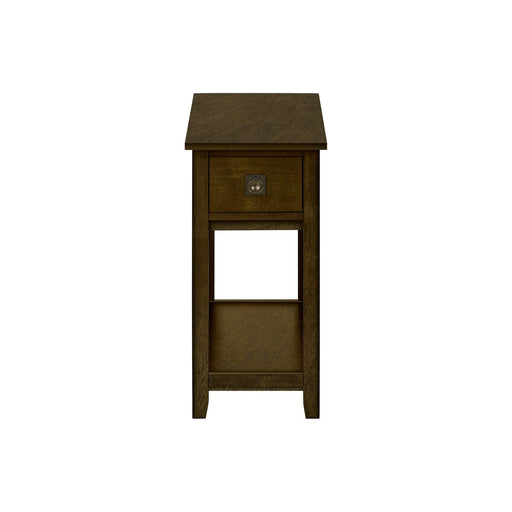 Accent End Table, 2 Tier, Narrow, Lamp, Storage Drawer, Charming Design 8th Street