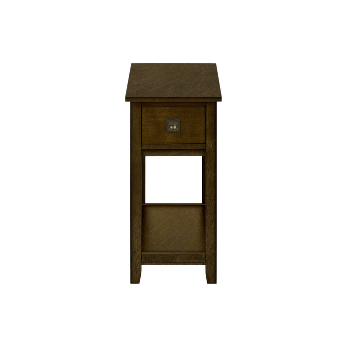 Accent End Table, 2 Tier, Narrow, Lamp, Storage Drawer, Charming Design 8th Street