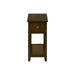 Accent End Table, 2 Tier, Narrow, Lamp, Storage Drawer, Charming Design 8th Street