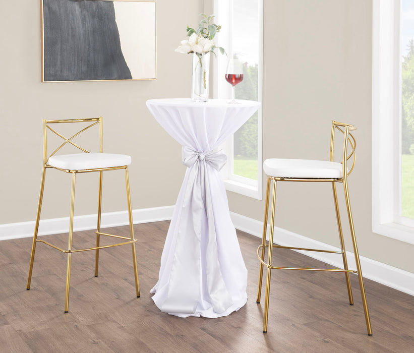 Modern Charlotte - Contemporary Fixed Height Barstool (Set of 2) Lumi Source