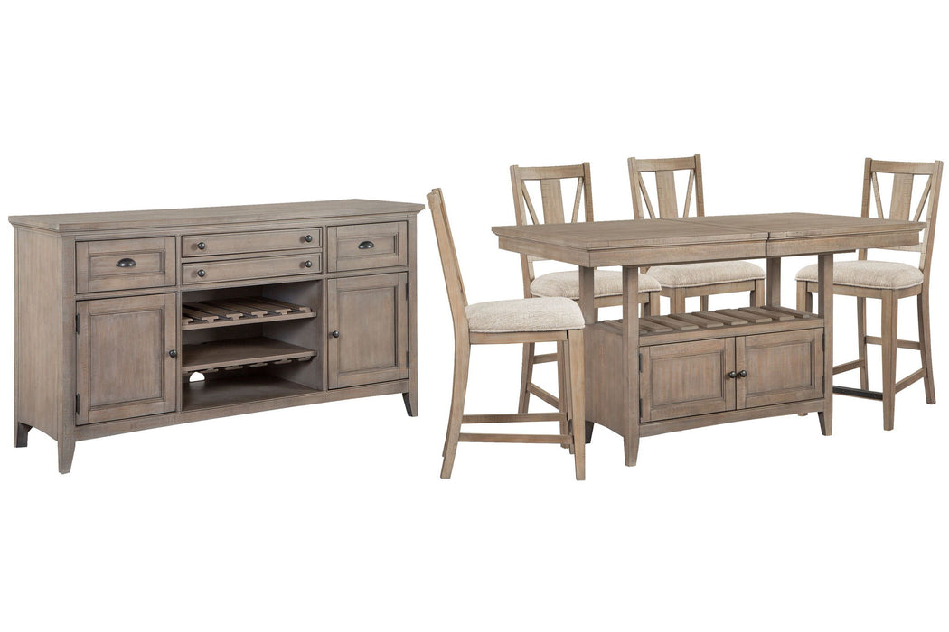 Paxton Place - Extendable Counter Height Dining Table Set Magnussen Furniture