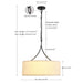 3 Light Drum Pendant Light Daily Nest