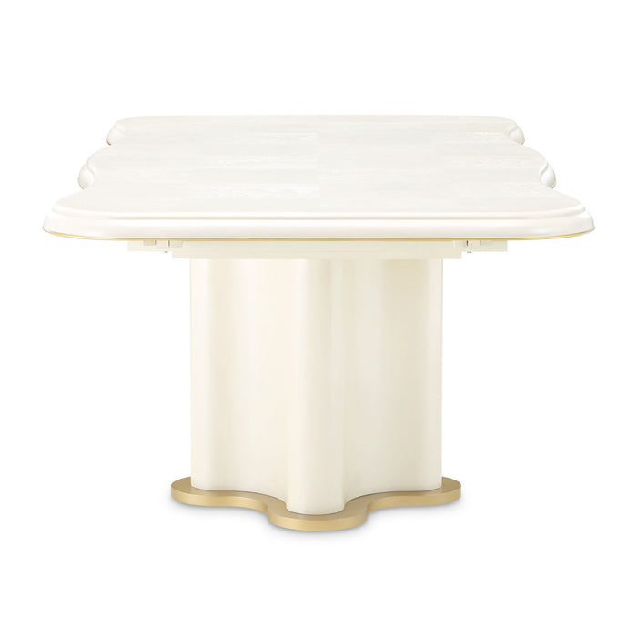 La Terrazza - Double Pedestal Dining Table - Creamy Pearl
