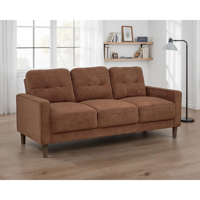 Heather - Track Arm Tufted Sofa - Rust Furniture Max