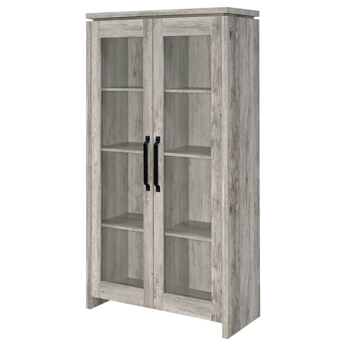 Myerson - 2 Door Tall Cabinet - Gray Furniture Max