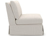 Henri - Skirted Armless Chair, Special Order - White Universal Furniture