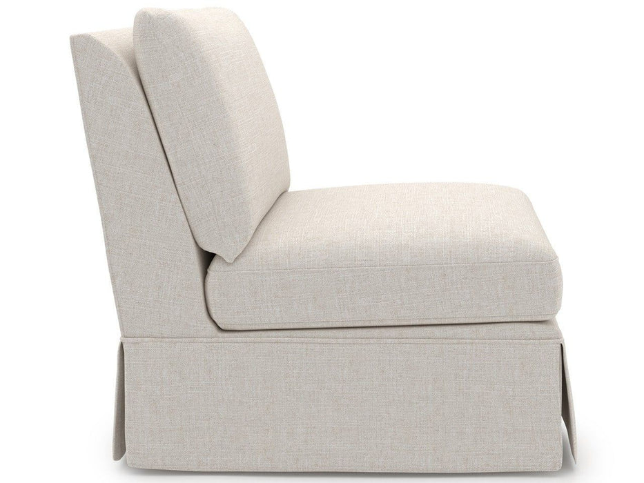 Henri - Skirted Armless Chair, Special Order - White Universal Furniture