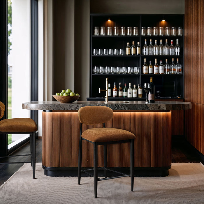 Riccio - Stool - Black Frame Meridian Furniture