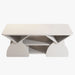 Geometric Engineered Coffee Table With Rounded Corners With Open Shelves Home Essentials