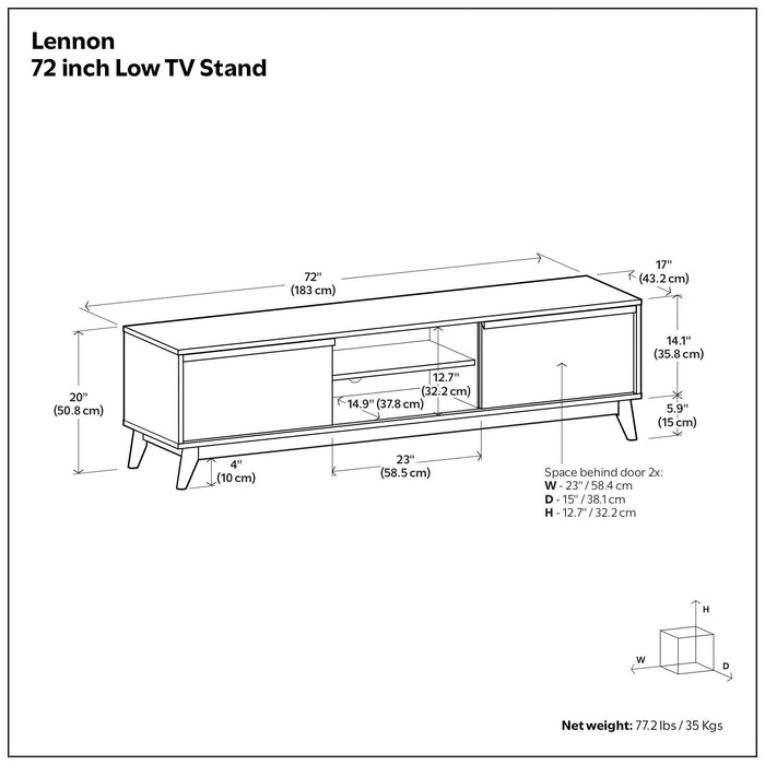 Lennon - Handcrafted Low TV Stand Simpli-Home