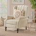 Armchair Recliner With Pushback Mechanism And Wingback Design Noble House