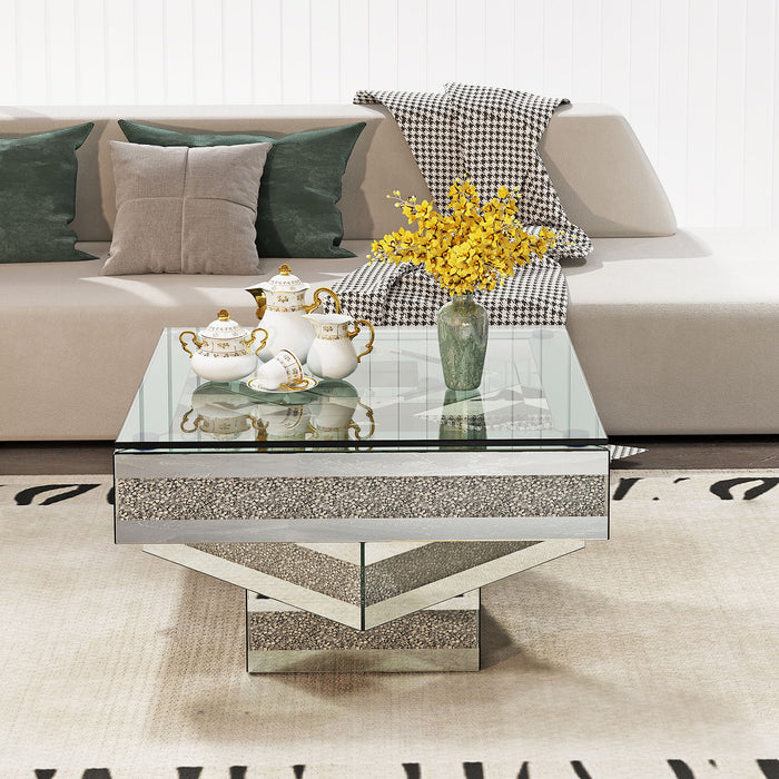 Coffee Table - Silver - Mirror Home Essentials